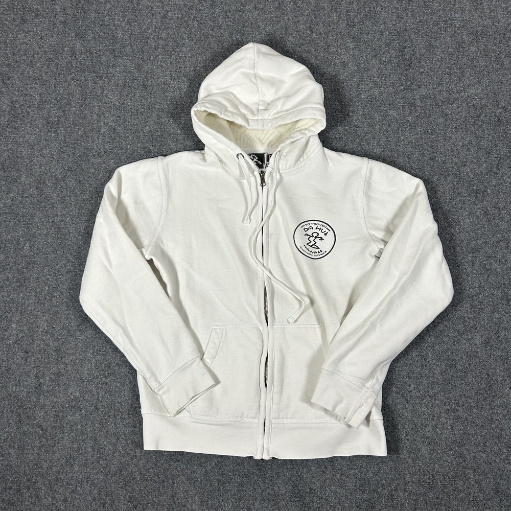 Vintage Y2k Da Hui Surf Zip-up White Hoodie Men's Size Medium #3020